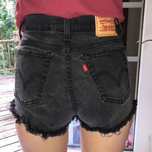 Levi’s Black Denim Cutoff shorts